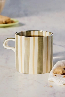 Creative Co-Op Daily Stripe Mug | Anthropologie (US)