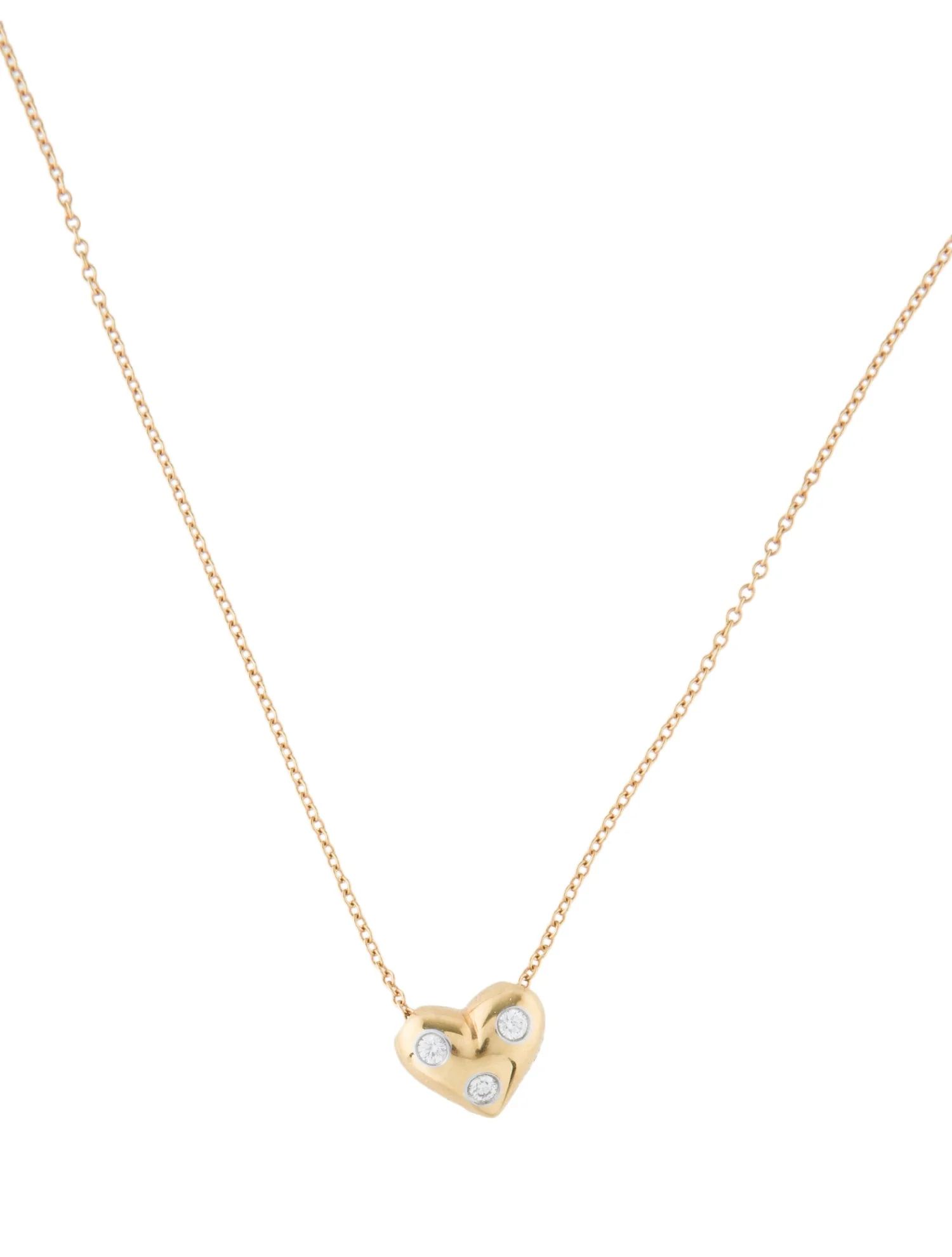 18K Diamond Etoile Heart Pendant Necklace | The RealReal