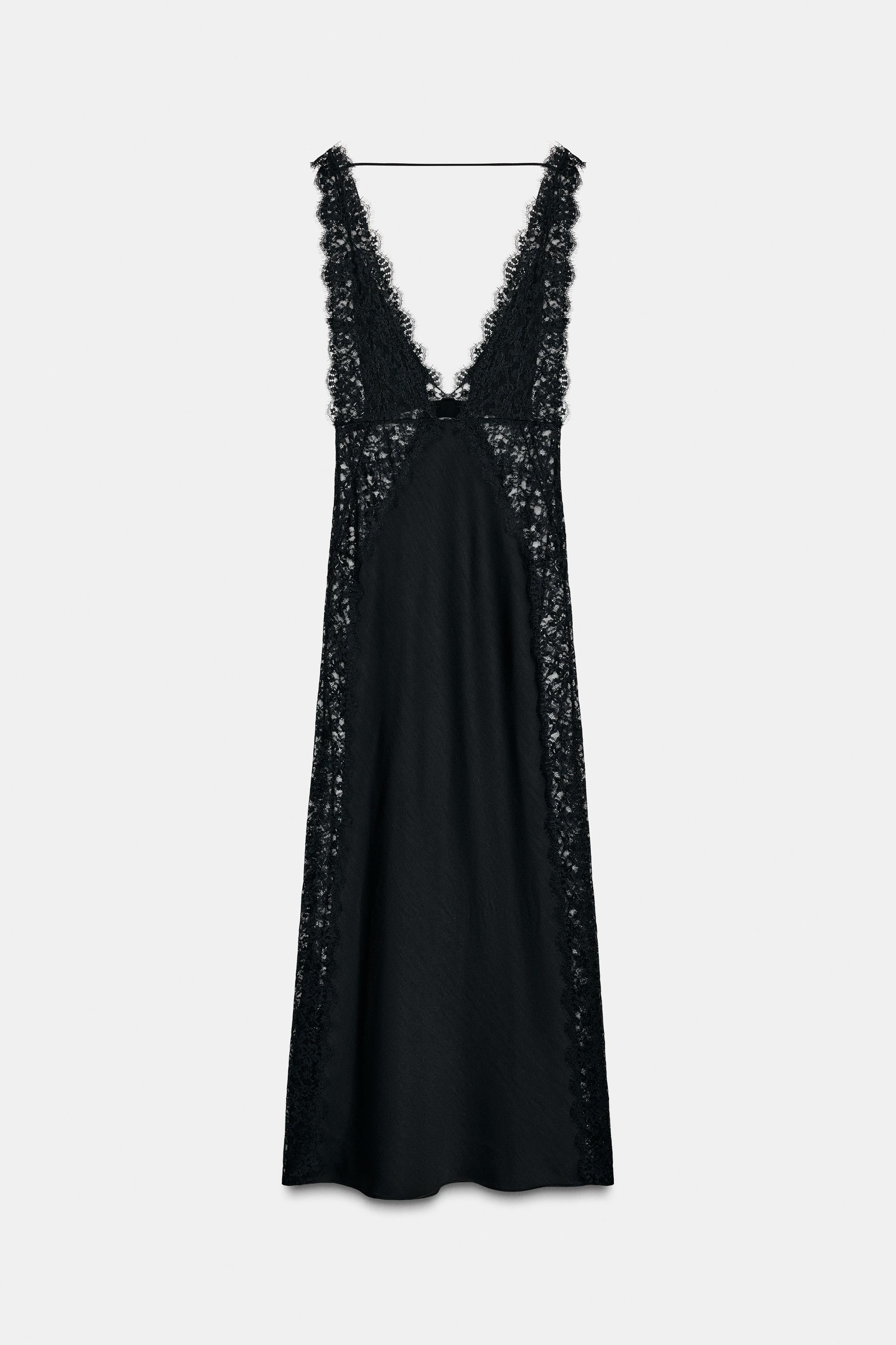 SATIN LACE DRESS ZW COLLECTION LIMITED EDITION | Zara US