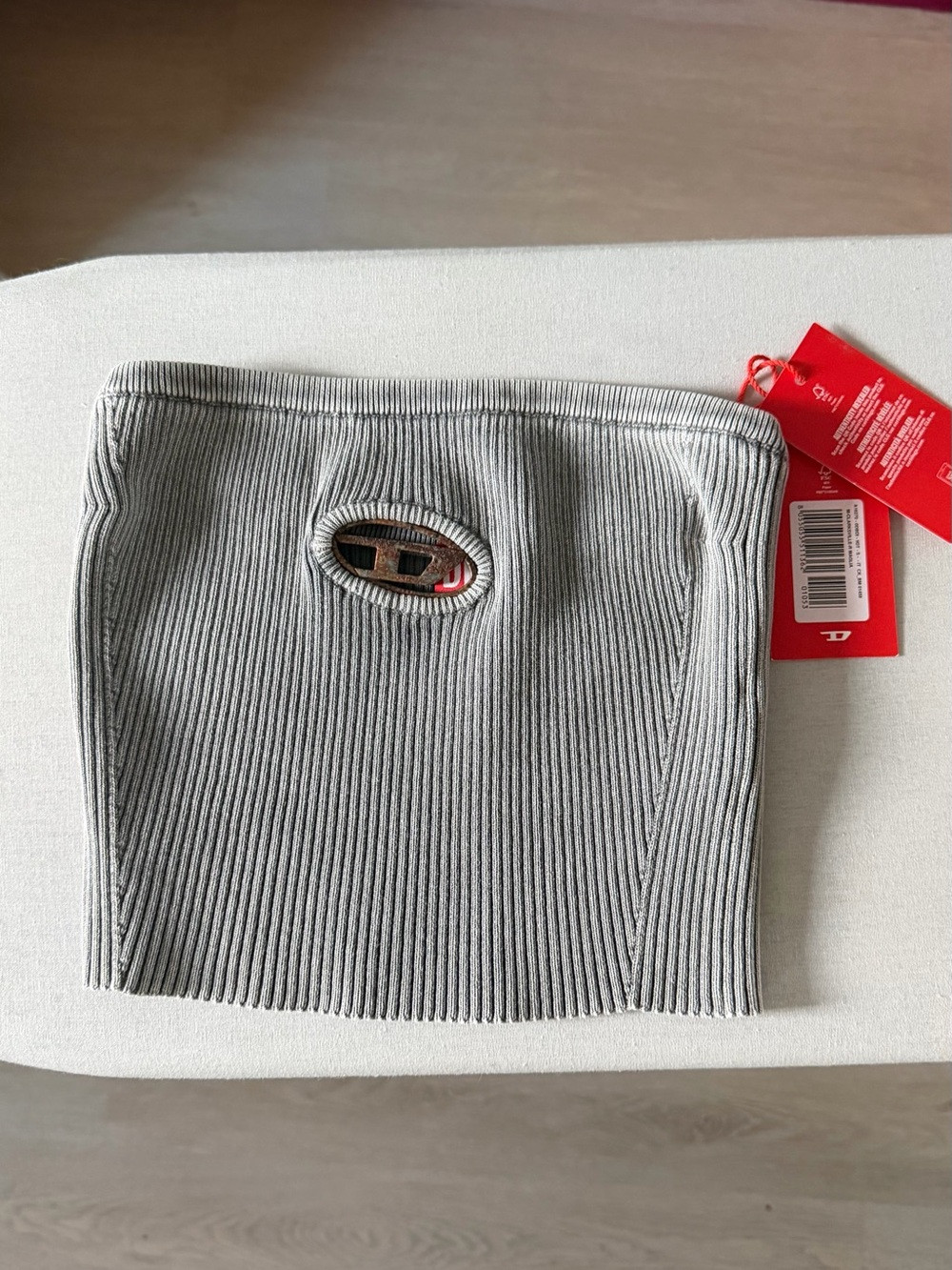 Diesel Gray Ribbed Strapless Tube Top | Poshmark