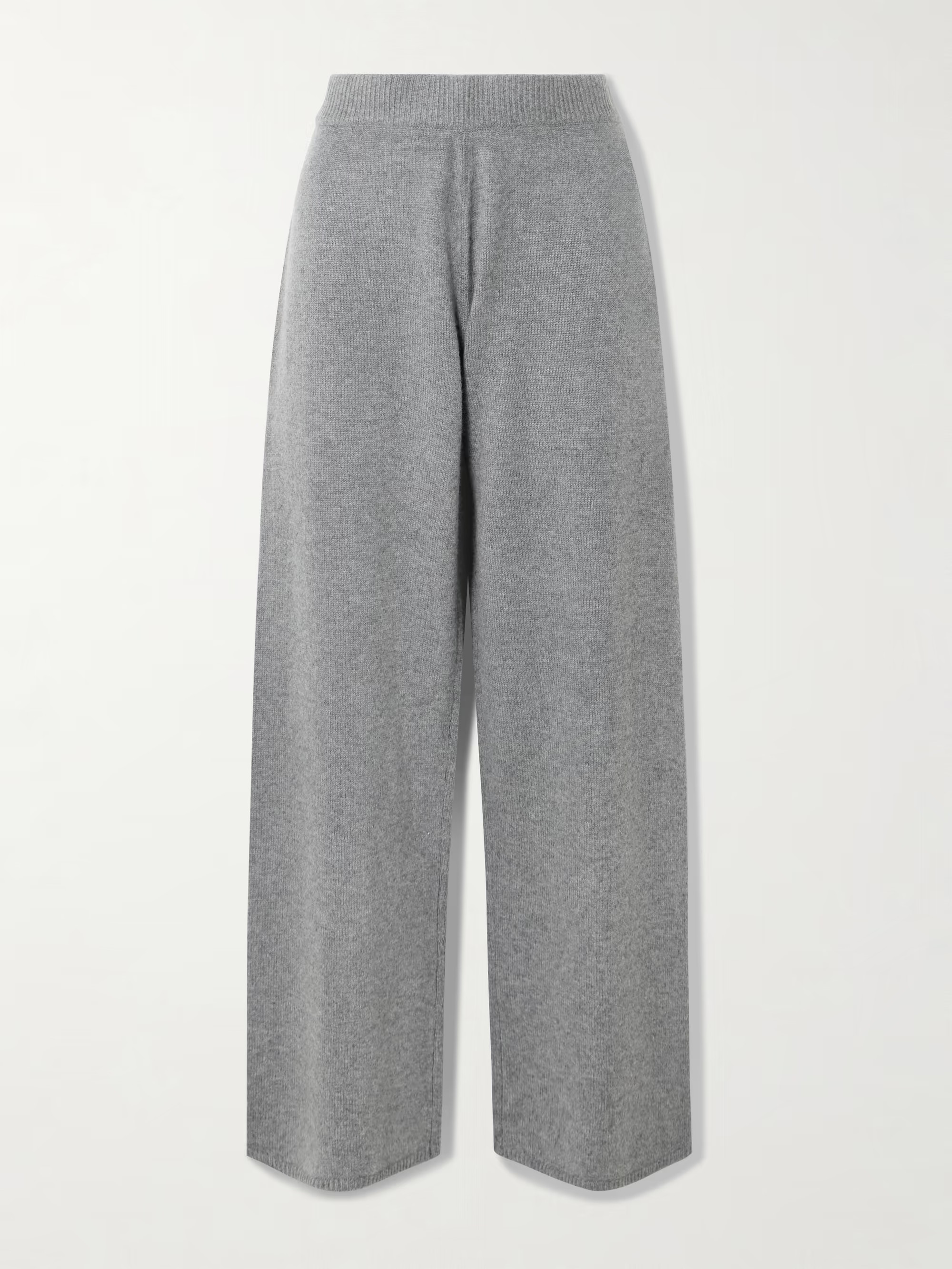 Cashmere wide-leg pants - Dark Heather Gray | NET-A-PORTER (UK & EU)