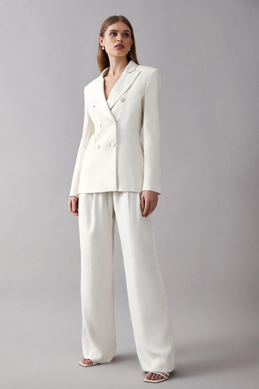 Premium Satin Trim Straight Leg Trouser | Coast UK & IE