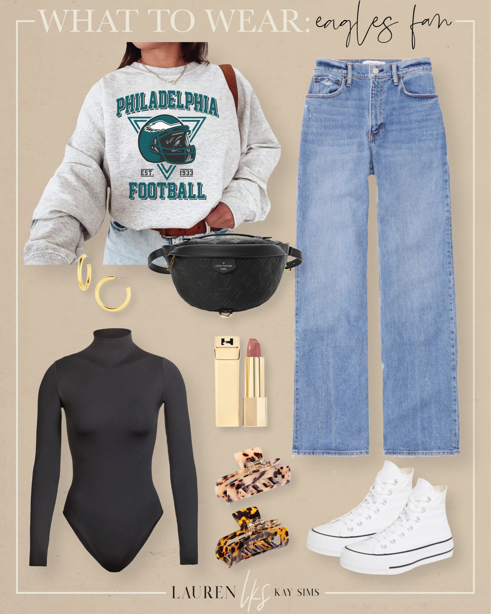 what to wear: Super Bowl Sunday eagles fan 

#LTKstyletip