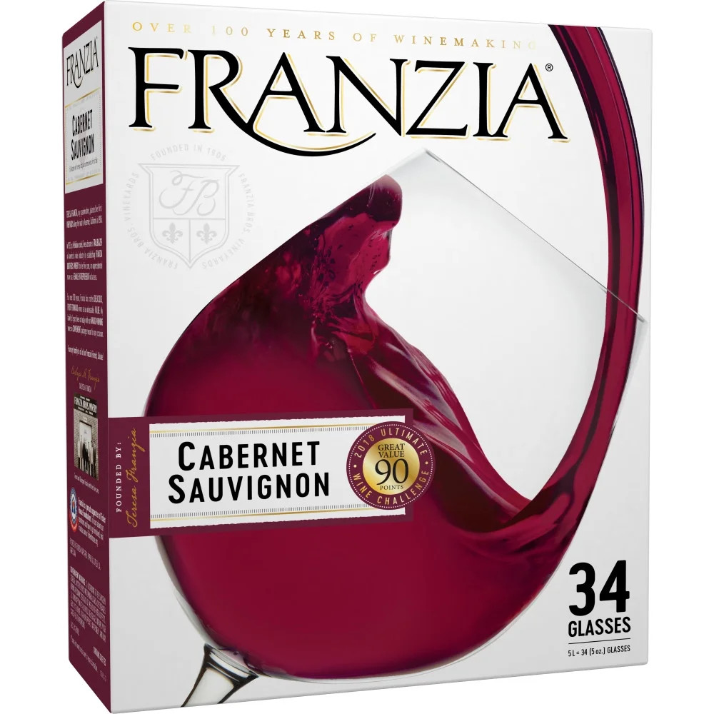 Franzia Vintner Select Cabernet Sauvignon Red Wine International, 5 L Bag in Box, 13% ABV - Walma... | Walmart (US)