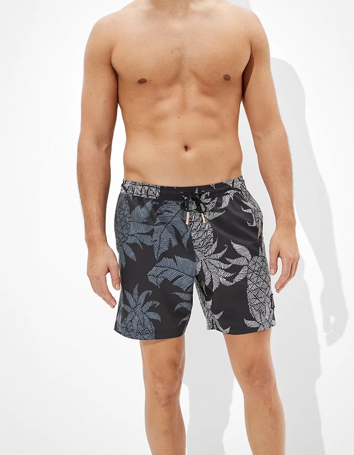 AE 7" Pineapple Swim Trunk | American Eagle Outfitters (US & CA)