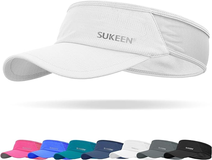 Sukeen Sports Sun Visor Men Women Lightweight Packable Cooling Stretchy Visor Hat for Running, Te... | Amazon (US)