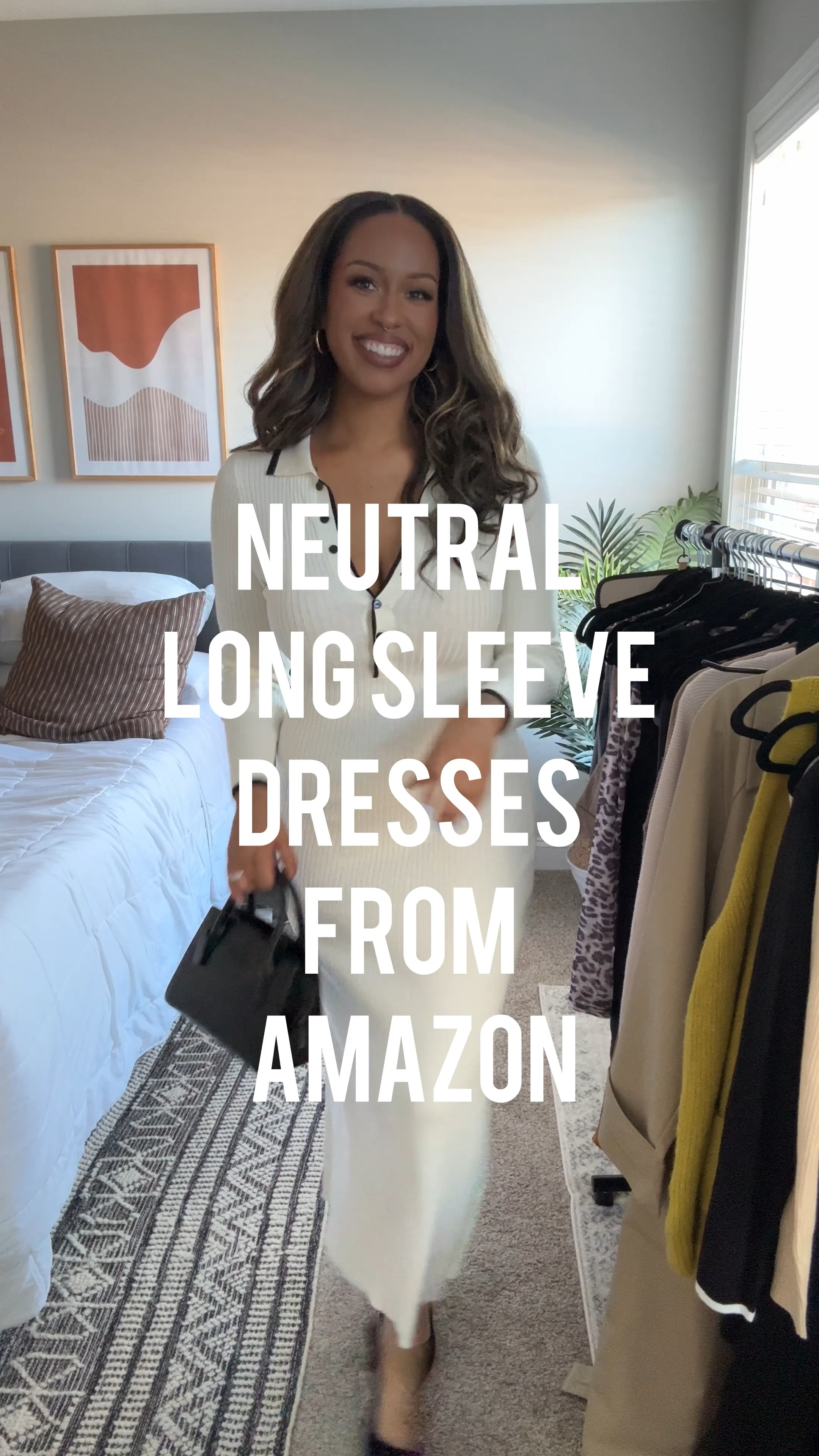 Neutral Long Sleeve Dresses from Amazon! 🤍🤎🖤

Depending on how tall you are the first two will hit like a maxi dress on someone shorter. For me they are all midi dresses pretty much since I am 6’0. I’m wearing a Large in all 3. 

I’m wearing my Spanx powershorts as my shapewear and a bra from Victoria’s Secret.

My wig is from Hous of Wig. It’s a custom Afro straight texture with highlights. I have a review on my YouTube channel all about it from this time last year. 

#LTKMidsize #LTKStyleTip #LTKBeauty