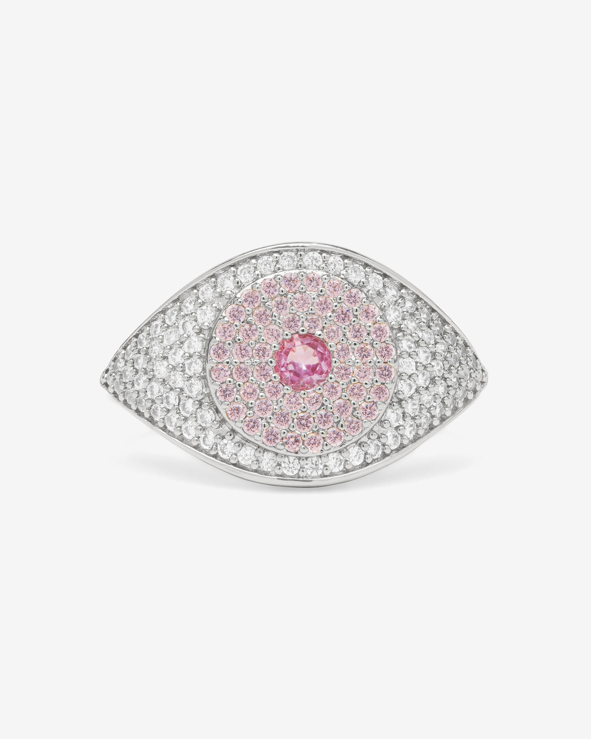 Rose Evil Eye Ring - Silver|Pink Sapphire | Melinda Maria Jewelry