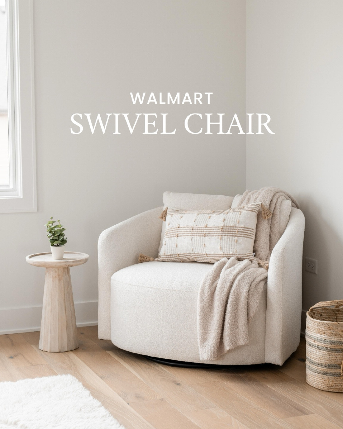 This swivel accent chair is affordable and great quality! Home decor Walmart finds. #walmartpartner #walmarthome @walmart 

#LTKhome