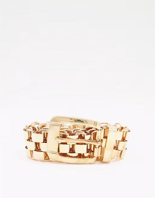 My Accessories London chain blazer belt in gold | ASOS (Global)