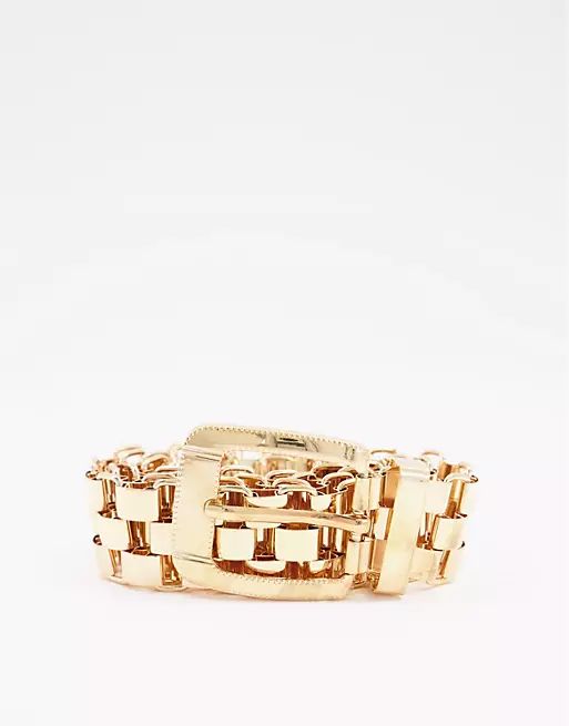 My Accessories London chain blazer belt in gold | ASOS (Global)