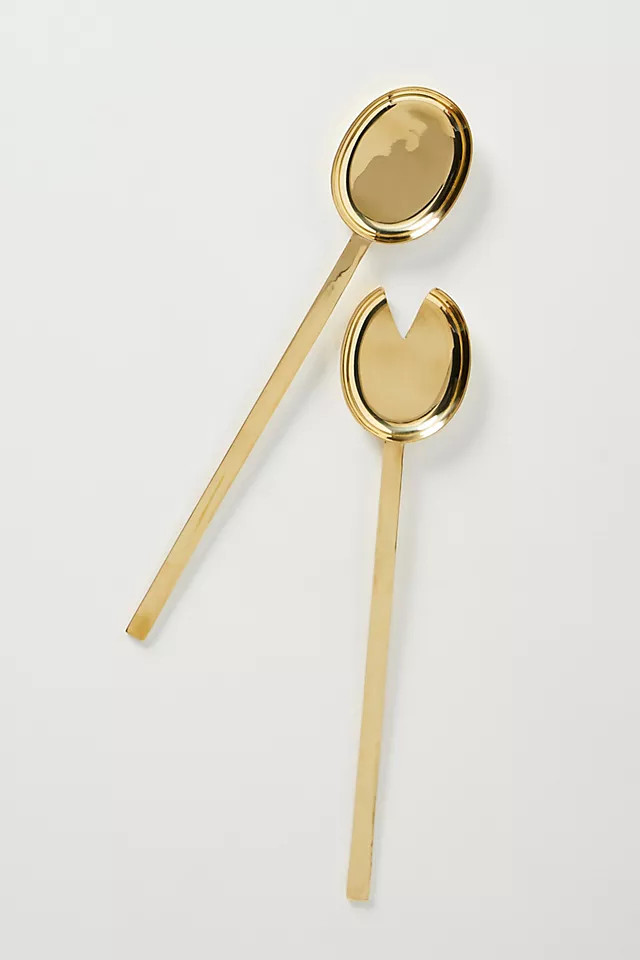 Gleaming Brass Serving Set | Anthropologie (US)