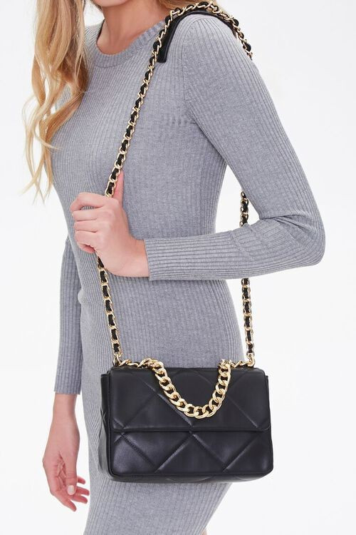 Quilted Faux Leather Crossbody Bag | Forever 21 (US)
