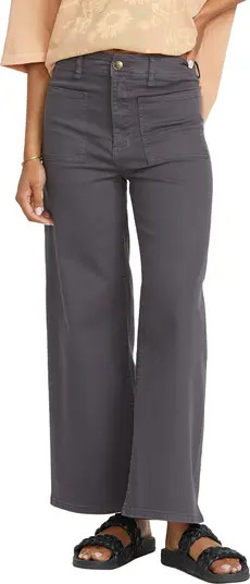 Billabong Free Spirit Stretch Cotton Crop Wide Leg Pants | Nordstrom | Nordstrom