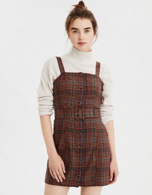 AE Plaid Button Down Dress | American Eagle Outfitters (US & CA)