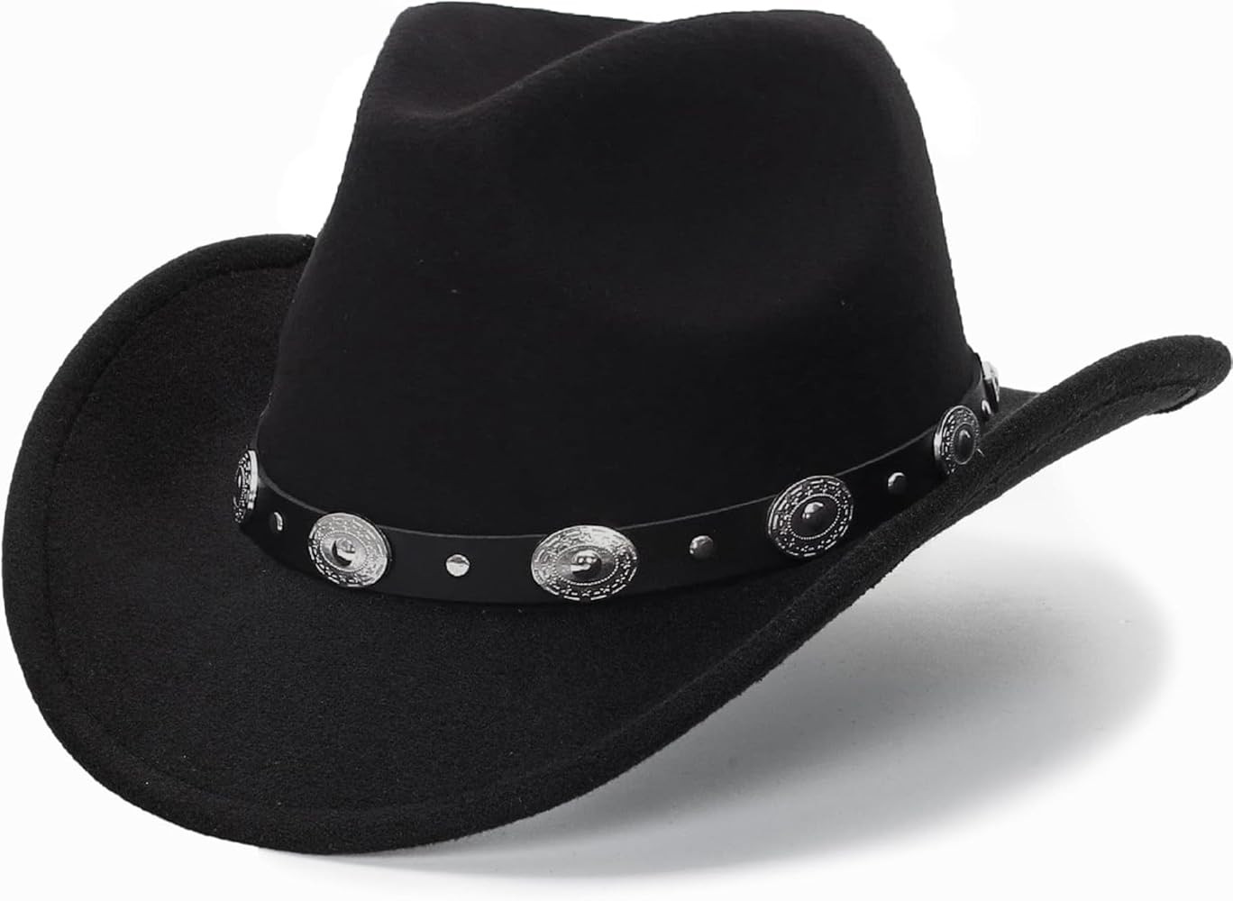 Western Cowboy Hat for Men Women Classic Fedora Hat with Buckle Belt (Size:M-L) | Amazon (US)