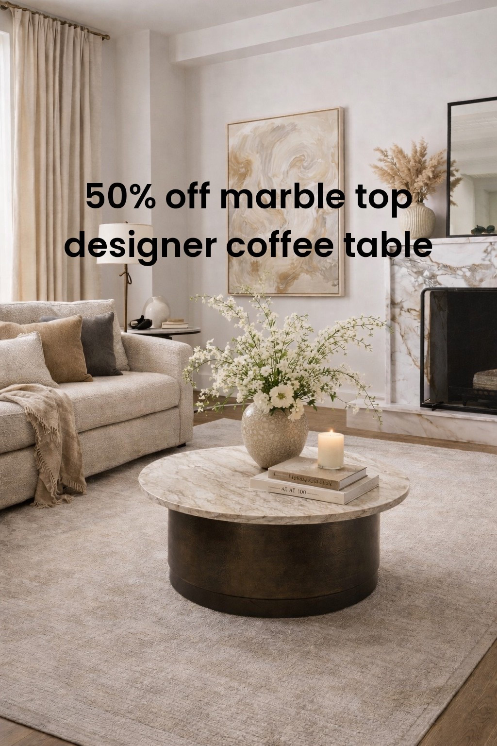 50% off this stunning marble top designer coffee table 🤯👏

#LTKSaleAlert #LTKHome