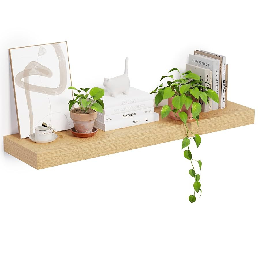 Heimlove 12 Inch Deep Floating Shelves, 48 x 12 inches Long Wall Shelf, Large Display Shelf & Sto... | Amazon (US)