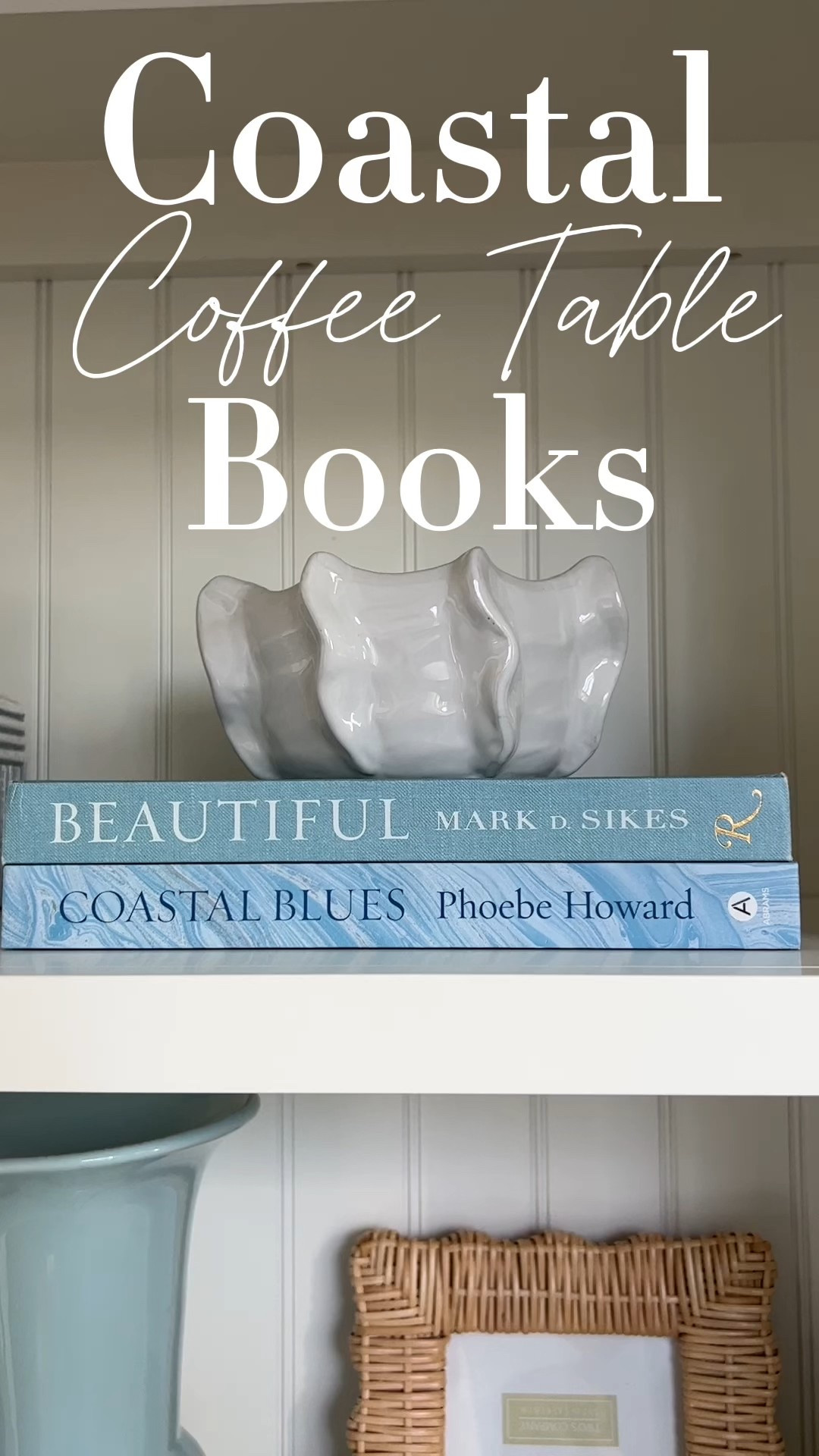 I love these coffee table books! Their blue and white spines are seriously giving off a modern coastal look.
Reading nook, secondary living space, living room decor, home inspo, bookshelf styling

#LTKFindsUnder50 #LTKHome #LTKSeasonal