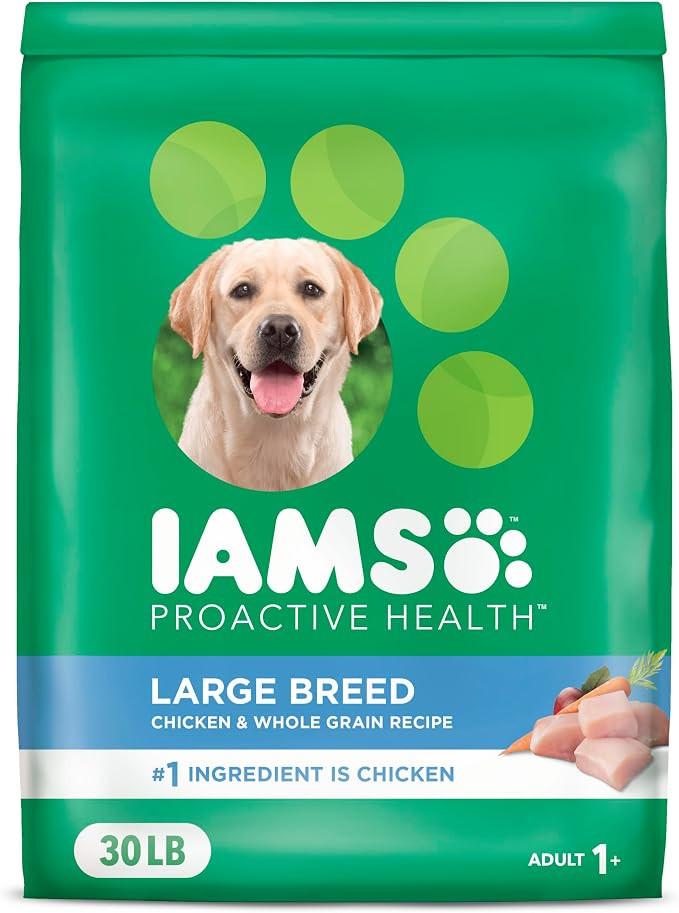 IAMS Proactive Health Large Breed Adult Dry Dog Food with Real Chicken, 30 lb. Bag | Amazon (US)