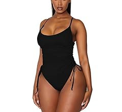 Viottiset Women's Ruched High Cut One Piece Swimsuit Tummy Control Monokini Bikini | Amazon (US)