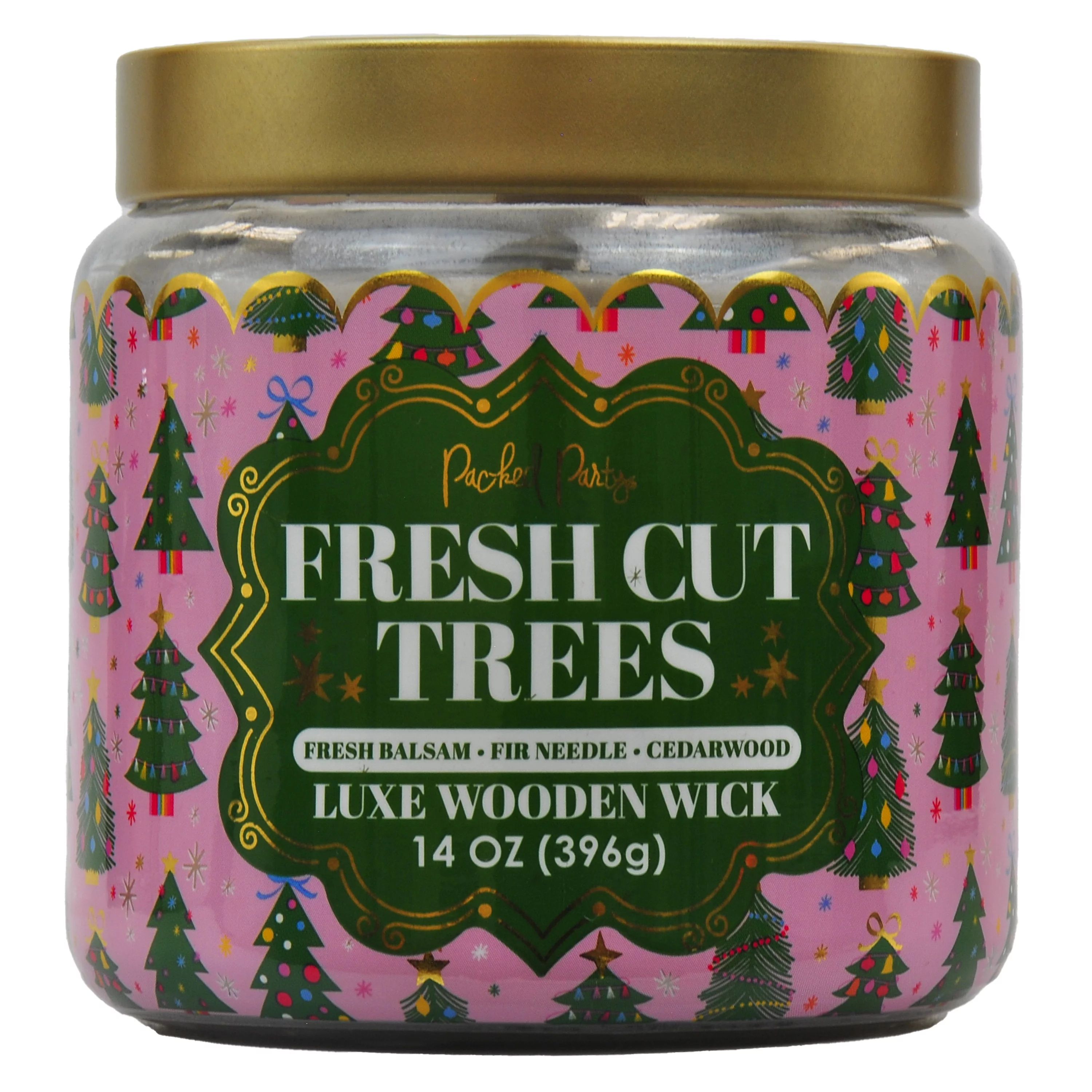Packed Party Wrap 2 Wick Fresh Cut Trees Candle, 14 Ounce | Walmart (US)