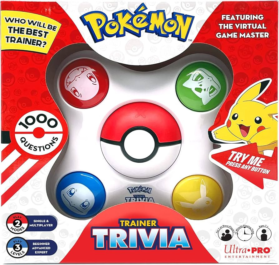 Pokemon Trainer Trivia Toy Featuring The Virtual Game Master 2 Modes Single & Multiplayer, Guessi... | Amazon (US)