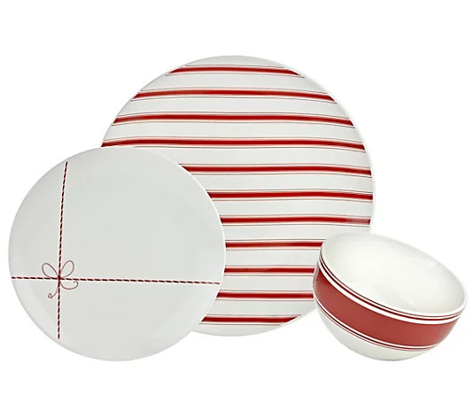 Godinger Set of 12 Holiday Present Dinnerware Set - QVC.com | QVC