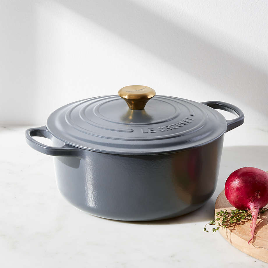 Le Creuset Signature 4.5-Qt. Chambray Dutch Oven + Reviews | Crate & Barrel | Crate & Barrel