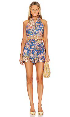 Zimmermann August Playsuit in Dusty Blue Floral from Revolve.com | Revolve Clothing (Global)