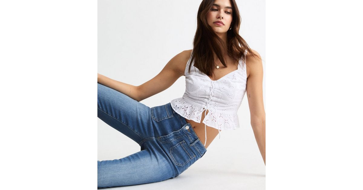 Blue Patch Pocket Flared Jeans 
						
						Add to Saved Items
						Remove from Saved Items | New Look (UK)