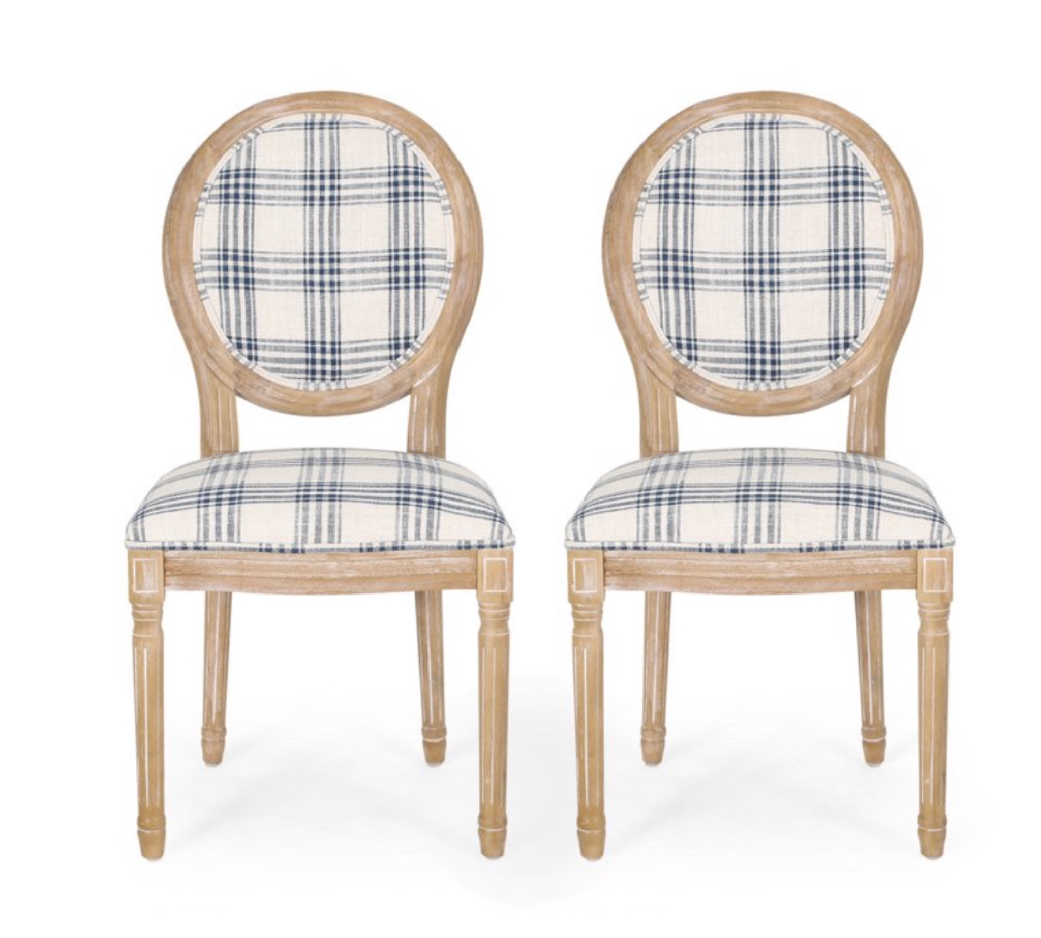 Beautiful French Country Fabric Chairs Dining , check, navy blue for dining room or kitchen! 

#LTKhome #LTKsalealert #LTKstyletip