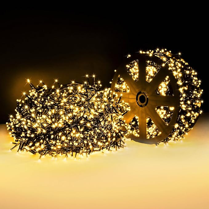 Areker Tira de luces de Navidad de 82 pies, 1000 luces LED de Navidad para exteriores e interiore... | Amazon (US)