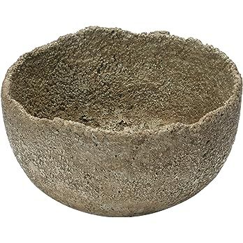 Creative Co-Op Decorative Textured Sandstone Bowl, 9" L x 9" W x 5" H, Brown | Amazon (US)