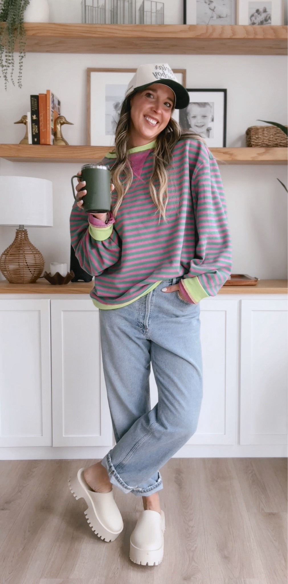 Todays ootd 

Added in a Amazon version of this top for yall 

Wearing a small top and 27 in jeans for oversized fit they have some stretch also 

#LTKSeasonal #LTKstyletip #LTKshoecrush