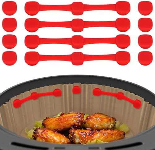 Air Fryer Magnets for Parchment Paper, Upgraded Powerful Magnetic Silicone Buckle for Holding Dow... | Amazon (US)