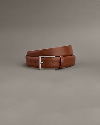 Edition Polished Brown Genuine Leather Belt Brown Men's 30 | Express