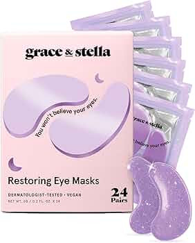 grace & stella Retinol Under Eye Patches for Puffy Eyes and Dark Circles - Restoring Gel Under Ey... | Amazon (US)