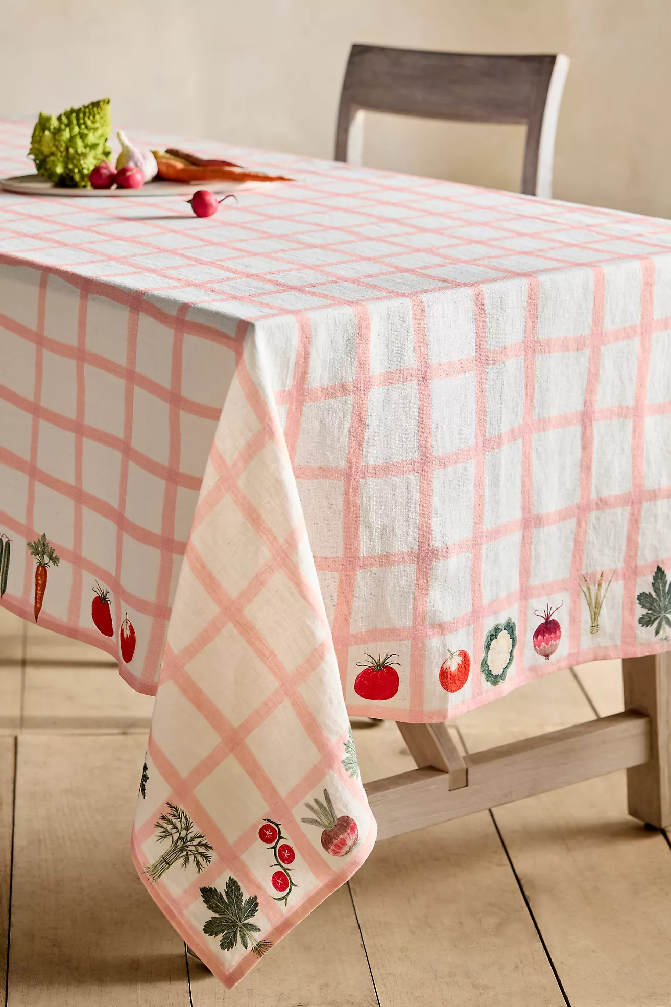 Veggie Grid Linen Tablecloth | Anthropologie (US)