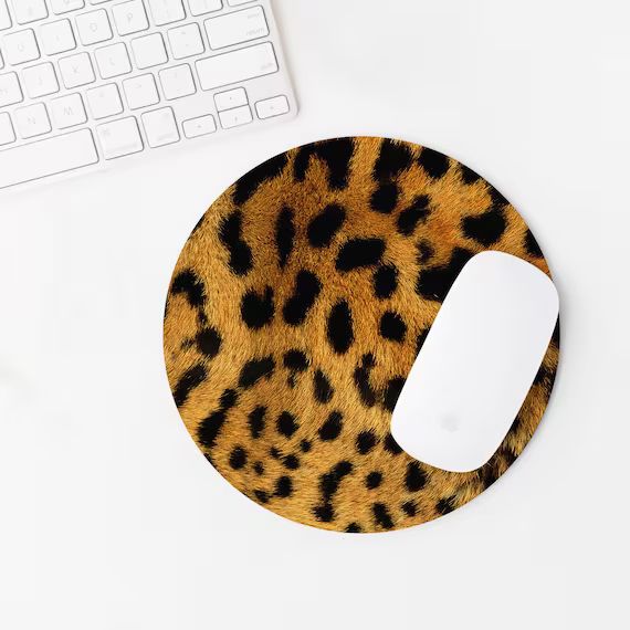 Cheetah Print Mouse Pad, Animal Print, Leopard Print, Desk Accessories, Mouse Pad, Cute Mouse Pad, C | Etsy (US)
