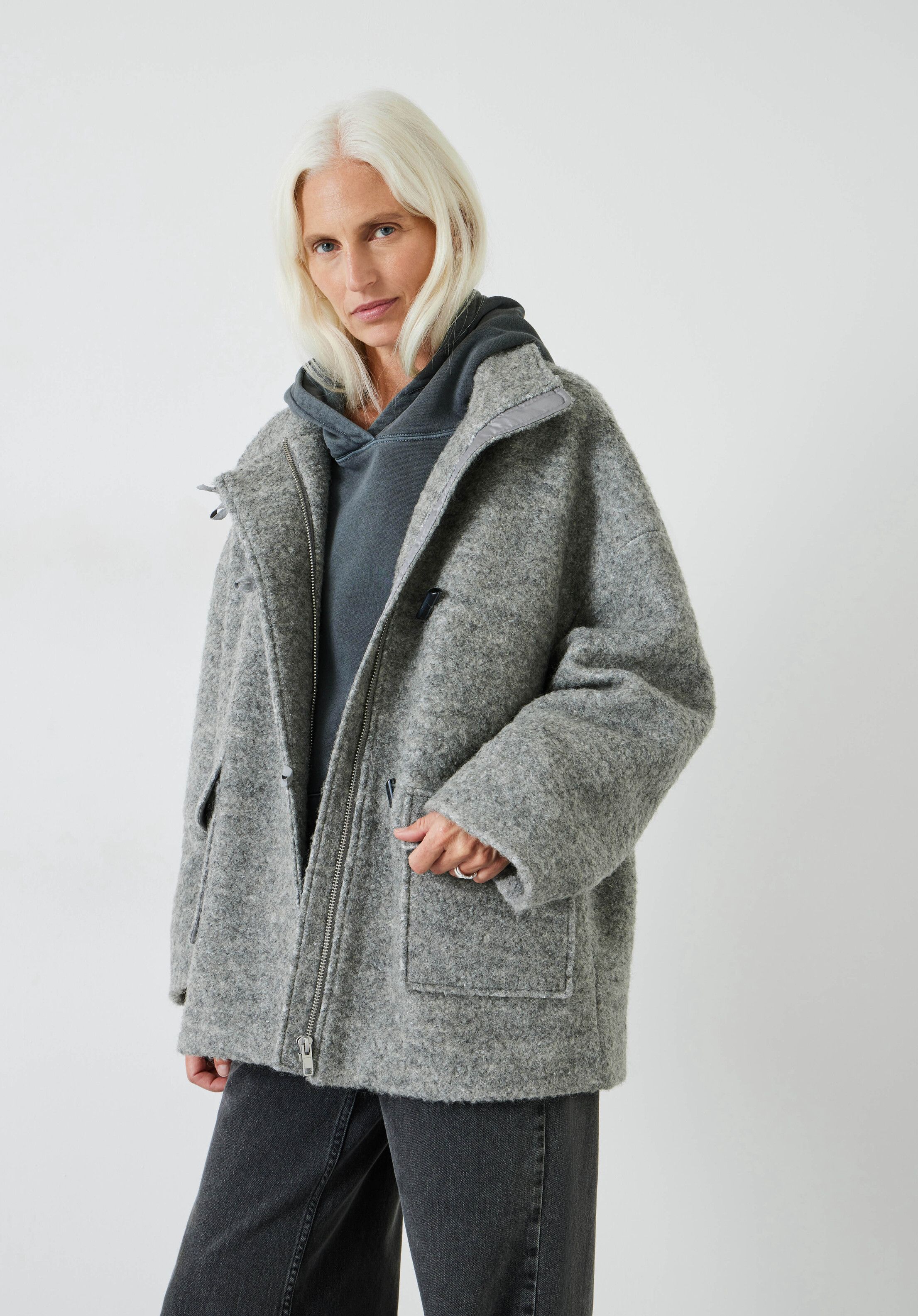 Kai Cocoon Toggle Wool Blend Jacket | Hush UK