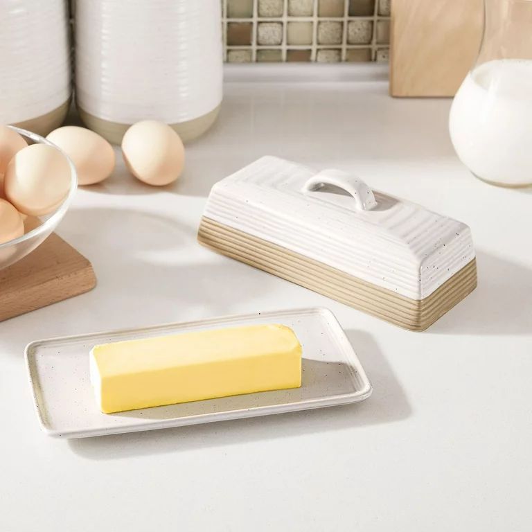 Better Homes & Gardens Abott Stoneware Butter Dish | Walmart (US)