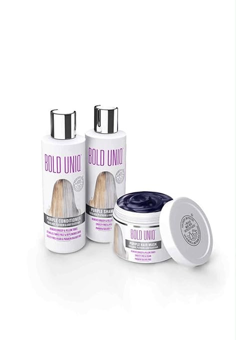 Purple Shampoo, Conditioner & Mask Trio Gift Set. Removes Brassy Yellow Tones. Lightens Blonde, P... | Amazon (US)