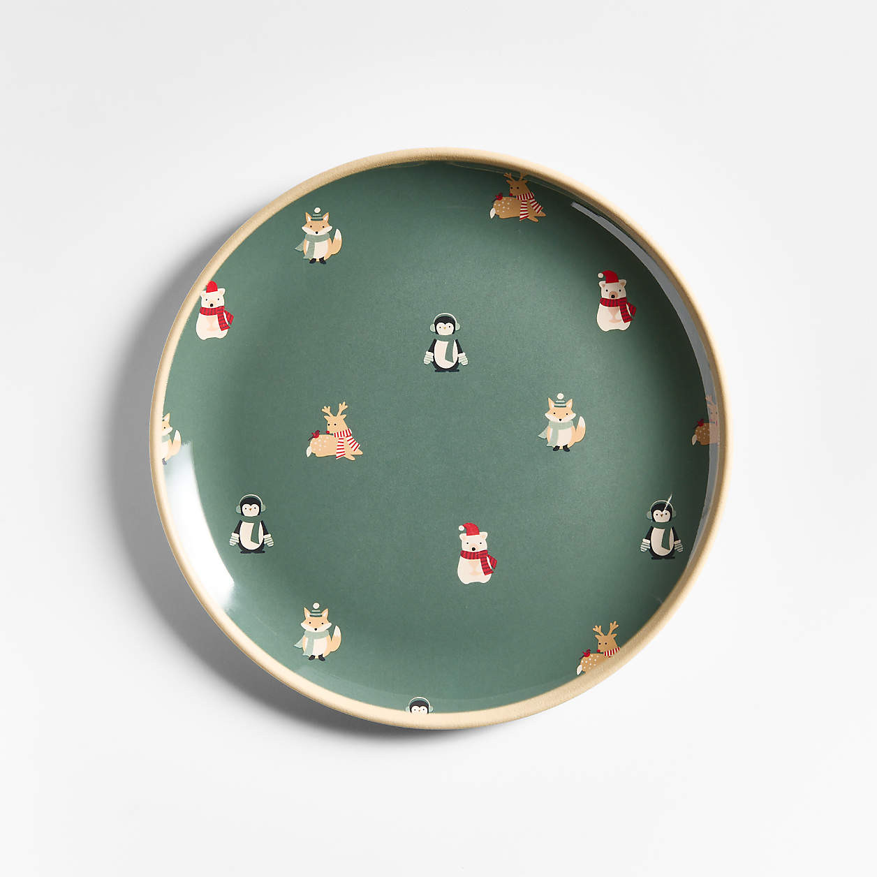 Joan Anderson Fair Isle Friends Kid's Melamine Plate | Crate & Barrel | Crate & Barrel