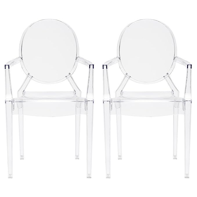 POLY & BARK Em-103-Clr-X2 Dining Chair (Set of 2), Set of Two, | Amazon (US)