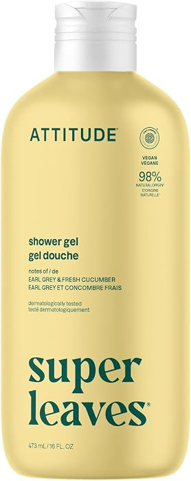 ATTITUDE Body Wash, EWG Verified Shower Gel, Dermatologically Tested, Plant and Mineral-Based, Ve... | Amazon (US)