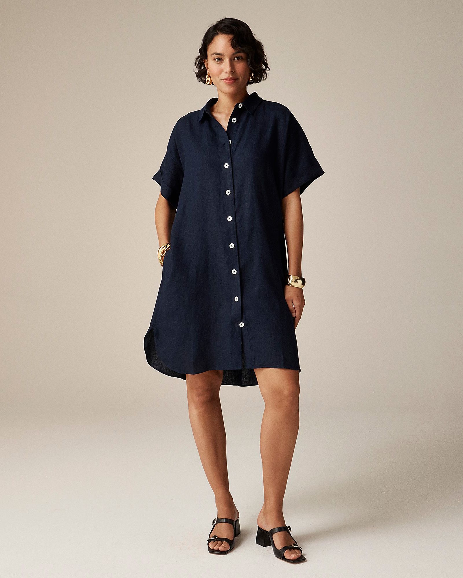 Capitaine shirtdress in linen | J.Crew US