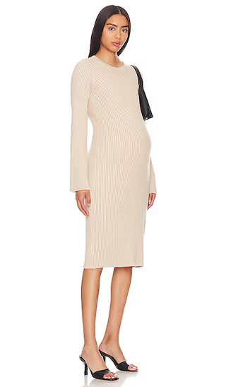 Lydia Maternity Sweater Dress in Sable | Revolve Clothing (Global)