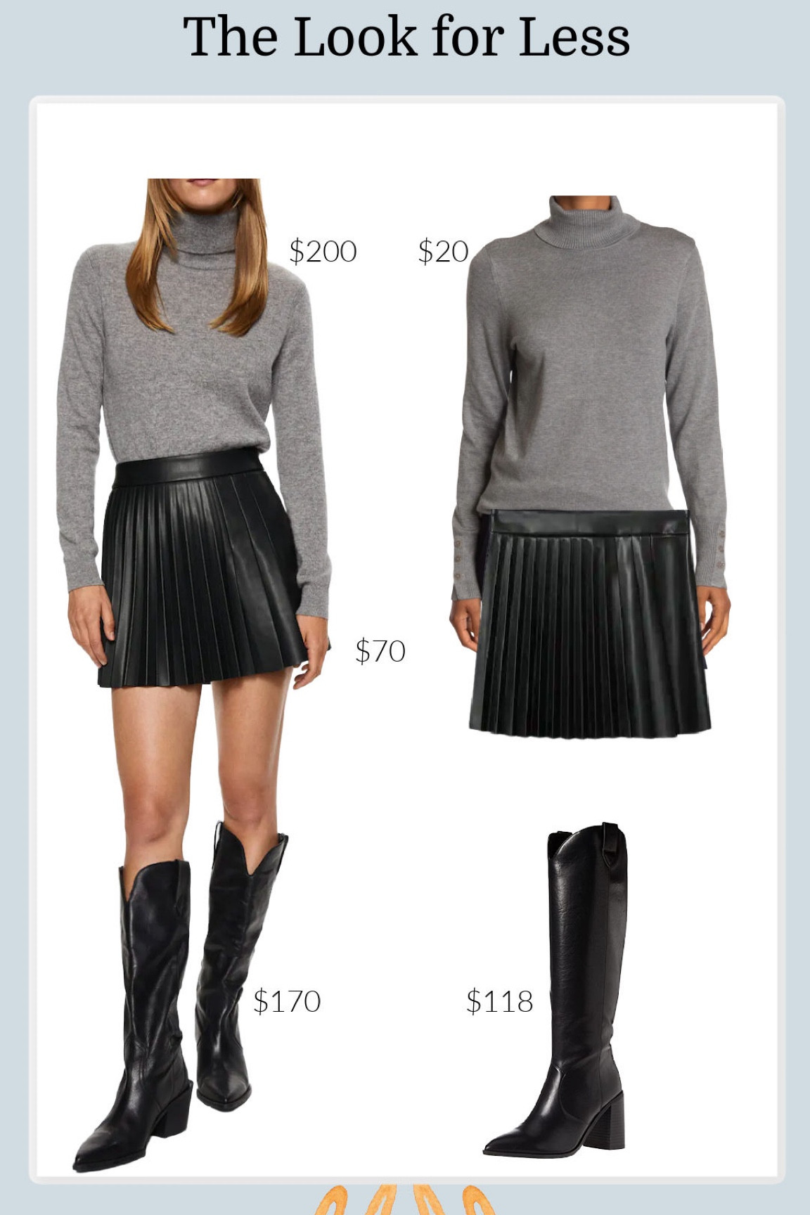 Love this look! 

#fall #falloutfits #falloutfitinspo #boots #tallboots #blackboots #cowboyboots #skirt #leatherskirt #fauxleatherskirt #pleatedskirt #blackskirt

#LTKstyletip #LTKunder100 #LTKunder50