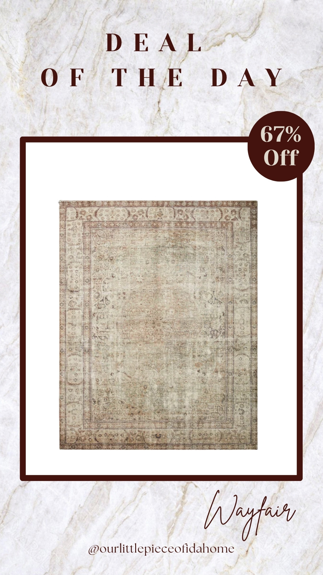 This vintage-inspired rug is one of my favorite Wayfair finds right now, especially at this price. I love the soft muted tones and subtle pattern that make a space feel layered without overwhelming the room.

It works beautifully in living rooms, bedrooms, and dining spaces and gives that relaxed collected look I’m always drawn to. Such a good deal for a timeless neutral rug. Everything is linked here.
@Wayfair

#LTKU #LTKHome #LTKSaleAlert